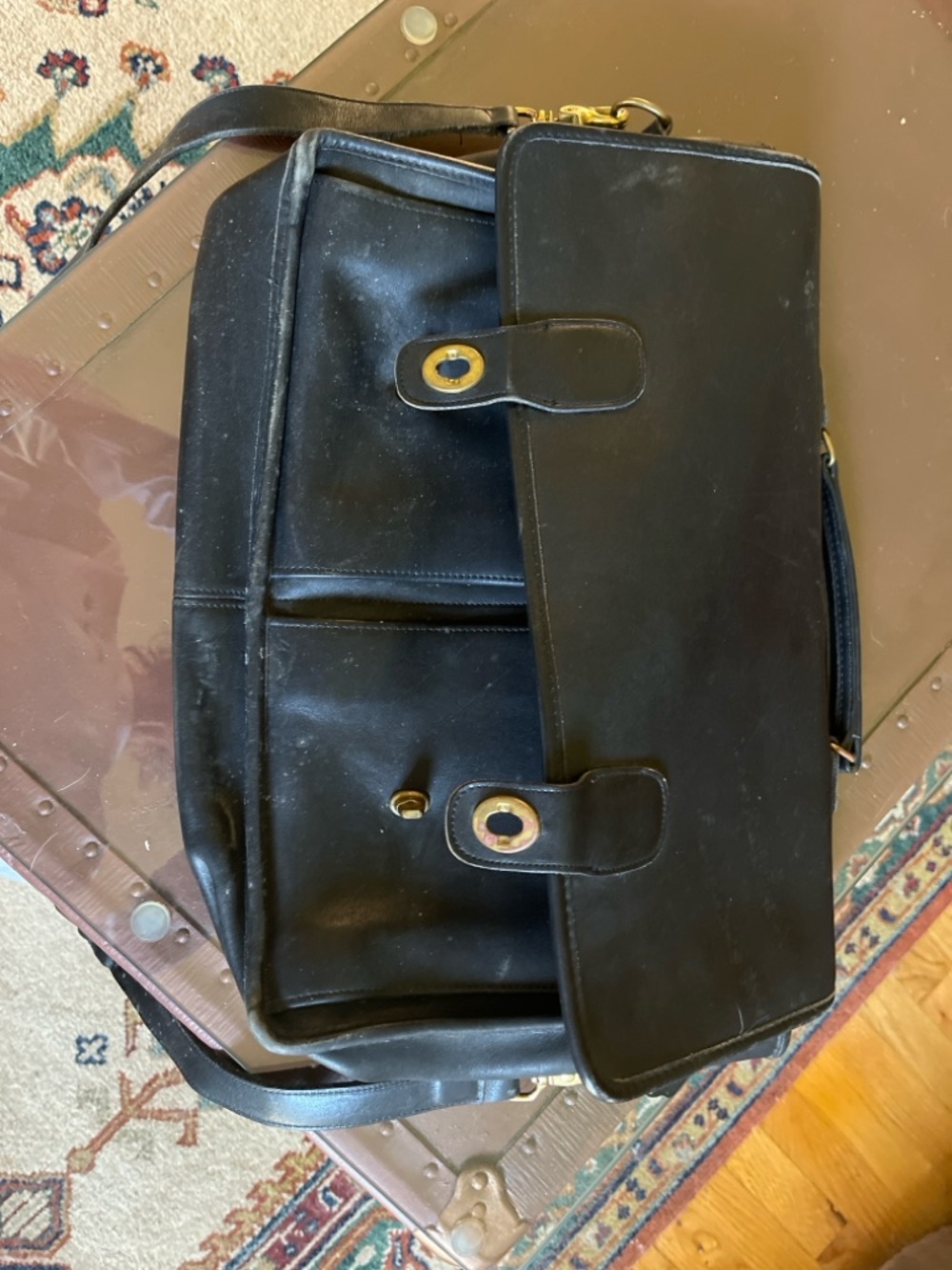 Vintage Coach Leather Messenger Bag